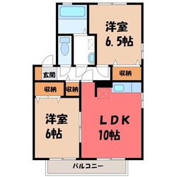 ロワール神鳥谷 Bの物件間取画像